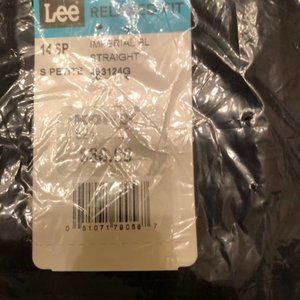 Lee 14SP Black Straight Leg Twill Pant - NWT